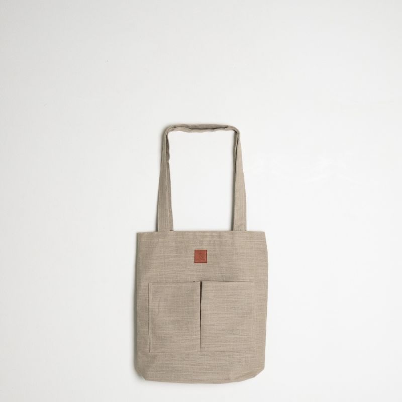 Linen Tote Bag (Beige)