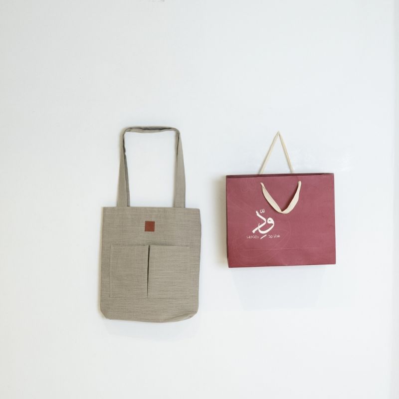 Linen Tote Bag (Beige)